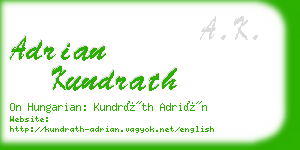 adrian kundrath business card